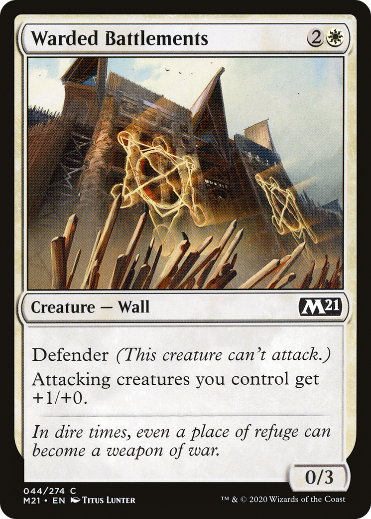 Warded Battlements (M21-044)  Foil - Core Set 2021