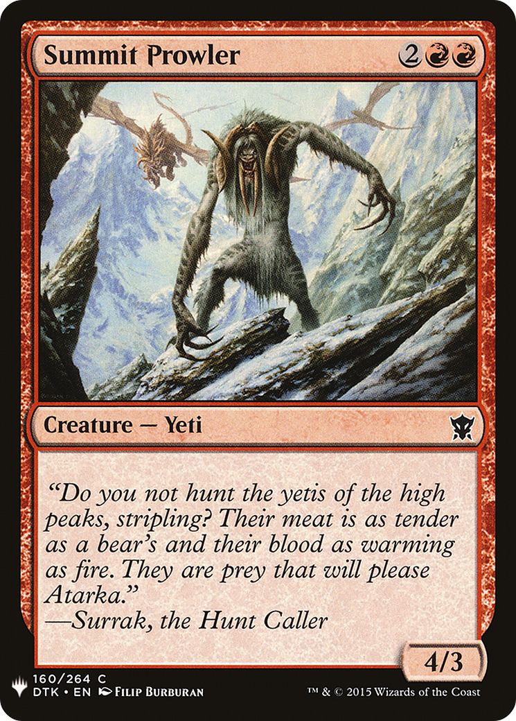 Summit Prowler (LIST-DTK-160)  - The List