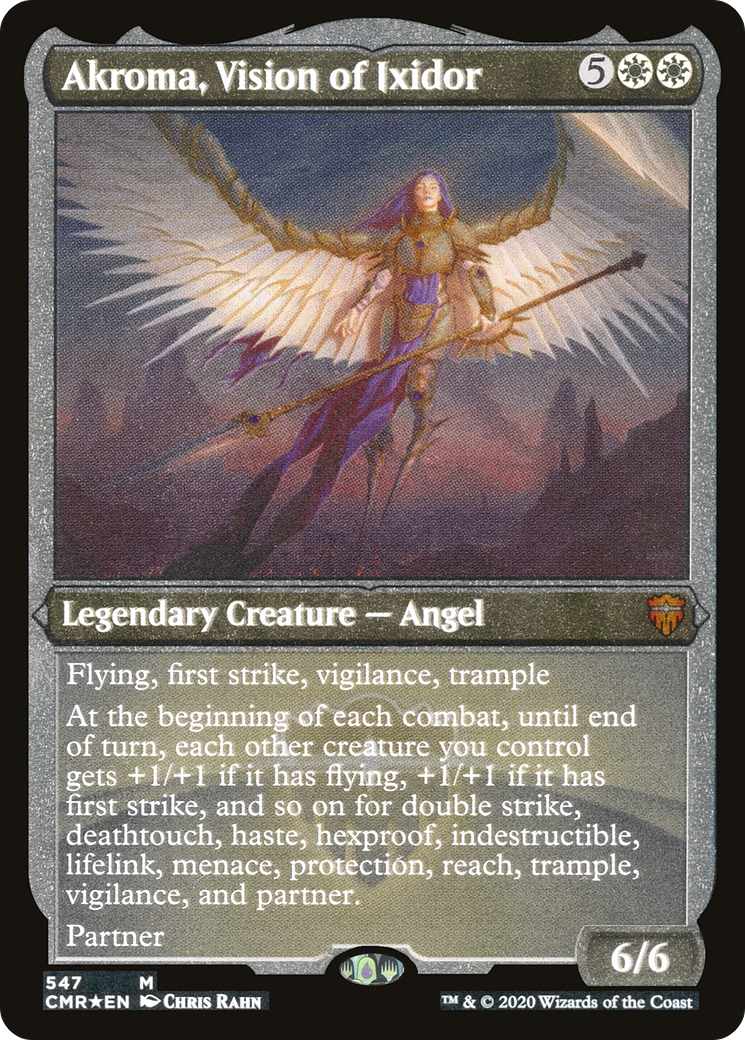 Akroma, Vision of Ixidor (Foil Etched) (CMR-547)  Foil - Commander Legends