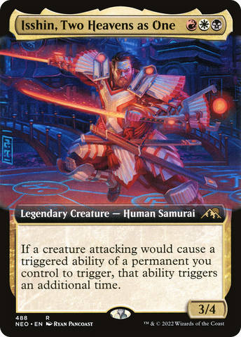 Isshin, Two Heavens as One (Extended Art) (NEO-488)  Foil - Kamigawa: Neon Dynasty: (Extended Art)