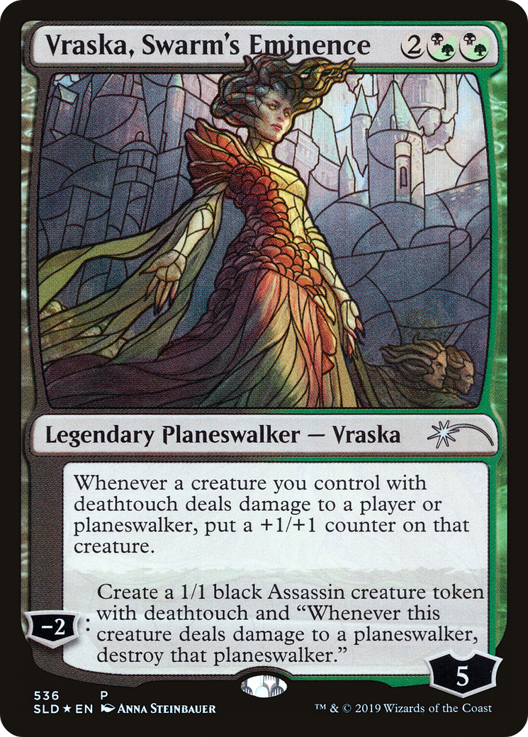 Vraska, Swarm's Eminence (Stained Glass) (SLD-536)  Foil - Secret Lair Drop