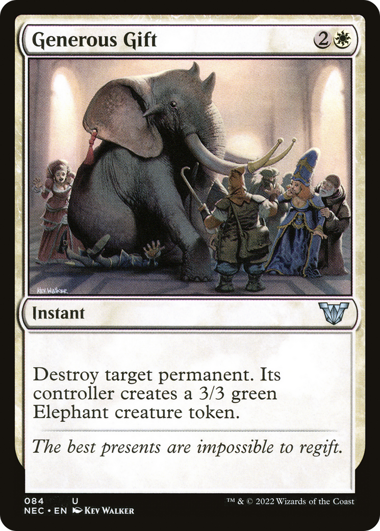 Generous Gift (NEC-084)  - Neon Dynasty Commander