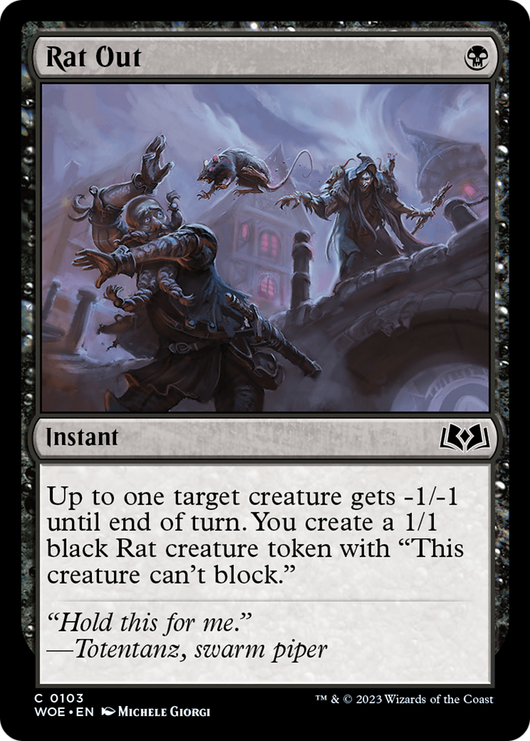 Rat Out (WOE-103)  Foil - Wilds of Eldraine