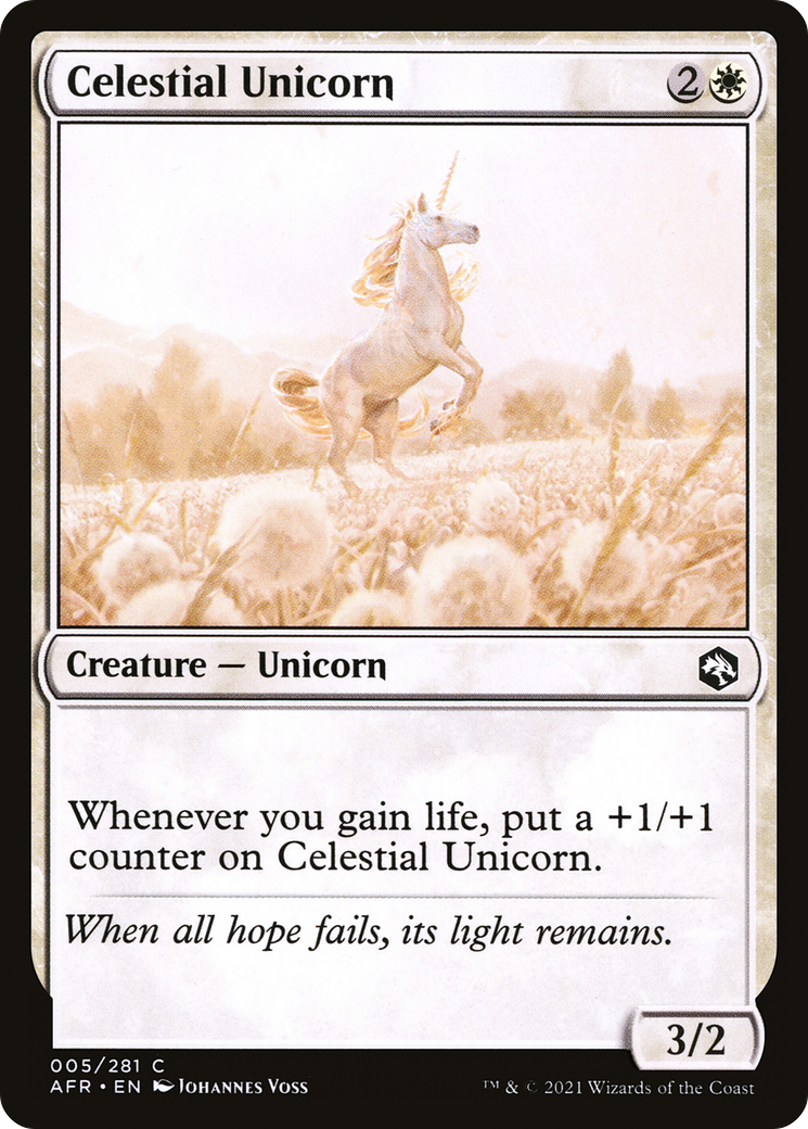 Celestial Unicorn (AFR-005) - Adventures in the Forgotten Realms Foil