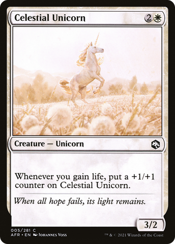Celestial Unicorn (AFR-005)  Foil - Adventures in the Forgotten Realms