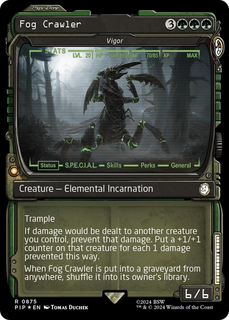 Fog Crawler - Vigor (Showcase) (Surge Foil) (PIP-875) - Fallout / Fog Crawler: (Showcase) Foil