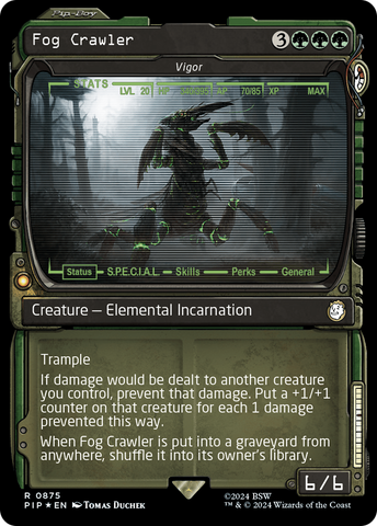 Fog Crawler - Vigor (Showcase) (Surge Foil) (PIP-875) - Fallout / Fog Crawler: (Showcase) Foil