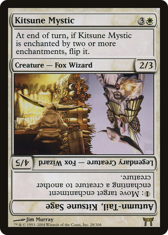 Kitsune Mystic // Autumn-Tail, Kitsune Sage (CHK-028)  Foil - Champions of Kamigawa
