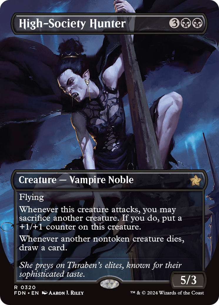 High-Society Hunter (Borderless) (FDN-320)  Foil - Foundations