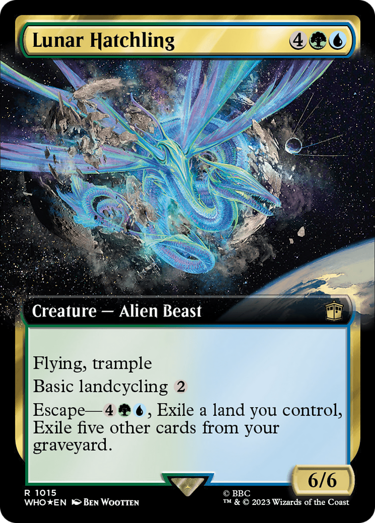 Lunar Hatchling (Extended Art) (Surge Foil) (WHO-1015)  Foil - Doctor Who: (Extended Art)