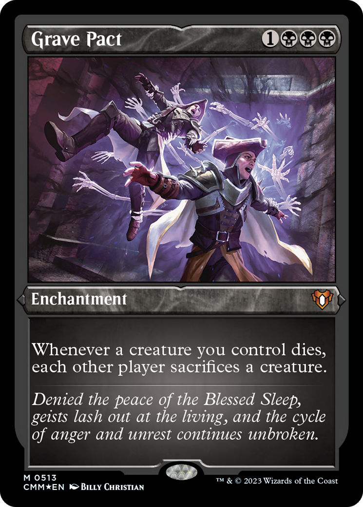 Grave Pact (CMM-513)  Etched Foil - Commander Masters