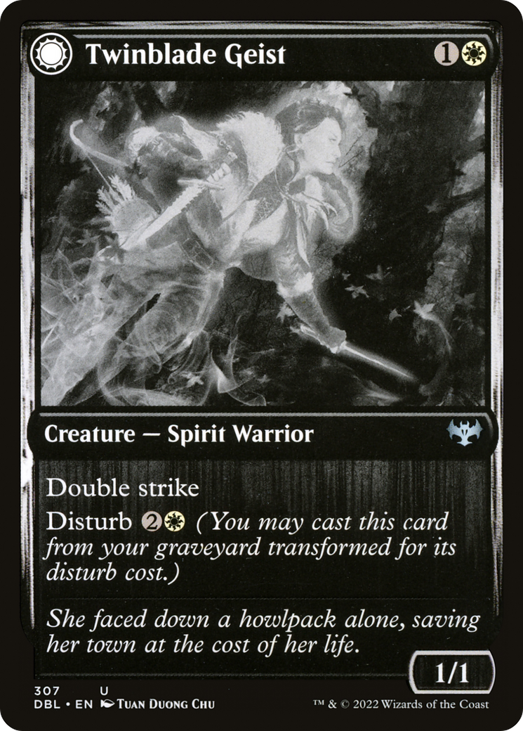 Twinblade Geist (DBL-307)  - Innistrad: Double Feature: (Double Faced Transform)