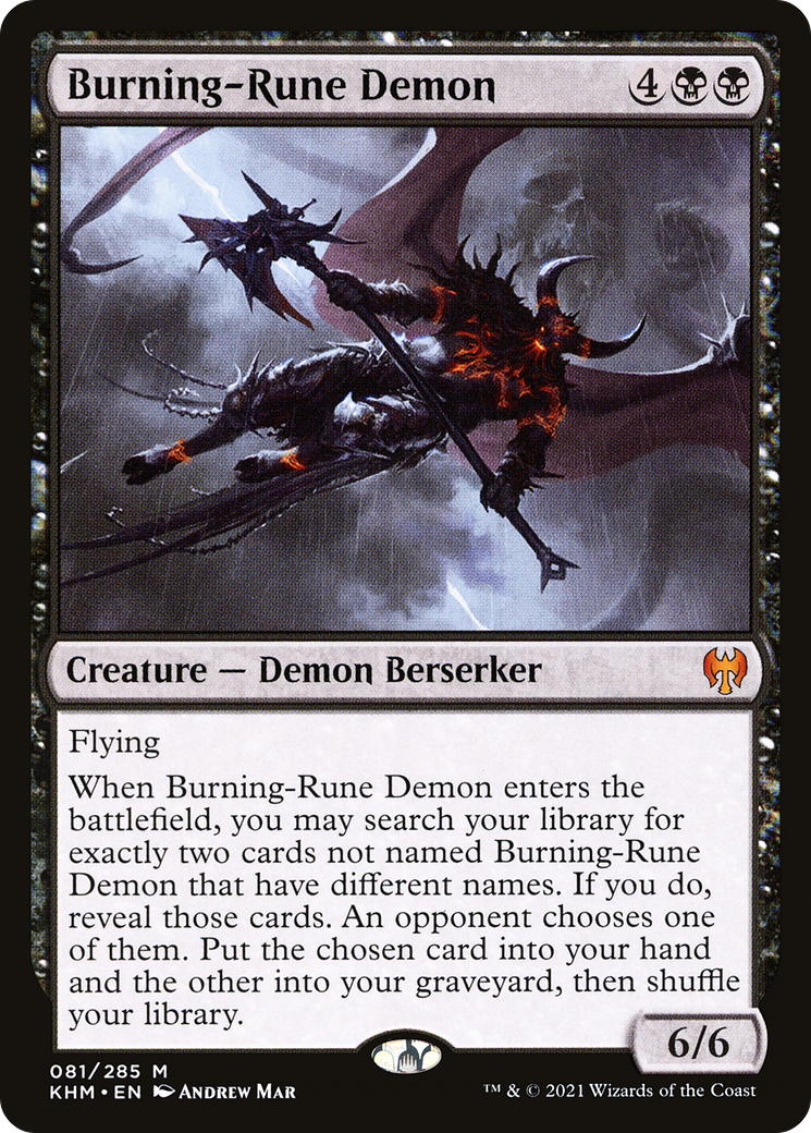Burning-Rune Demon (KHM-081)  Foil - Kaldheim