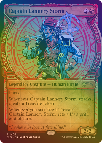 Captain Lannery Storm (Rainbow Foil) (SLD-1409)  Foil - Secret Lair Drop: (Showcase)