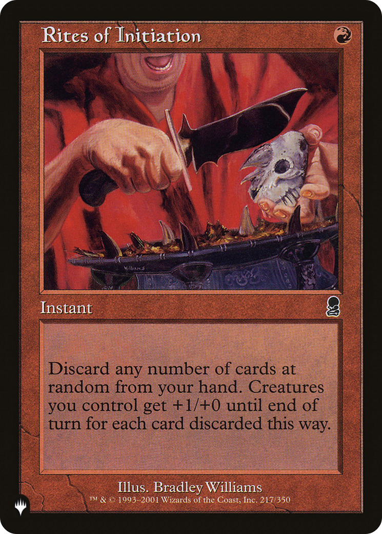 Rites of Initiation (LIST-ODY-217)  - The List