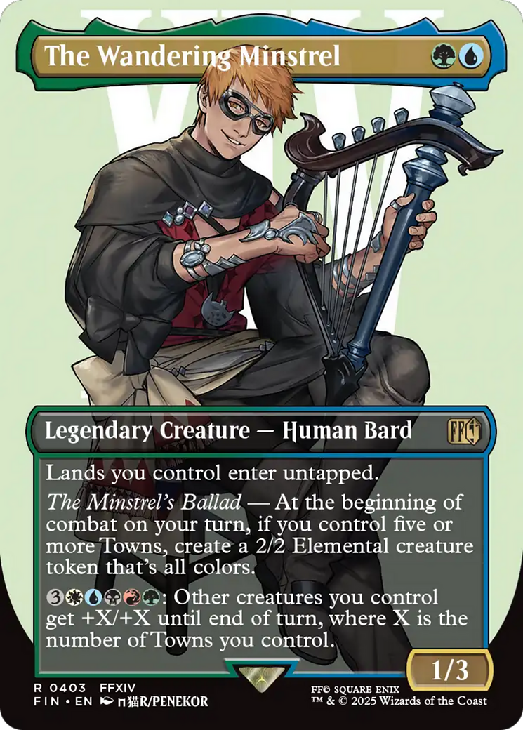 The Wandering Minstrel (Borderless) (FIN-403)  Foil - FINAL FANTASY