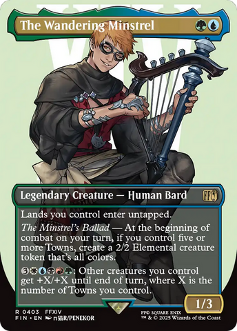 The Wandering Minstrel (Borderless) (FIN-403)  Foil - FINAL FANTASY