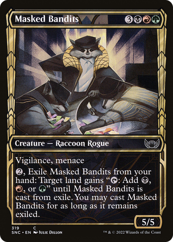 Masked Bandits (Showcase) (SNC-319)  Foil - Streets of New Capenna: (Showcase)