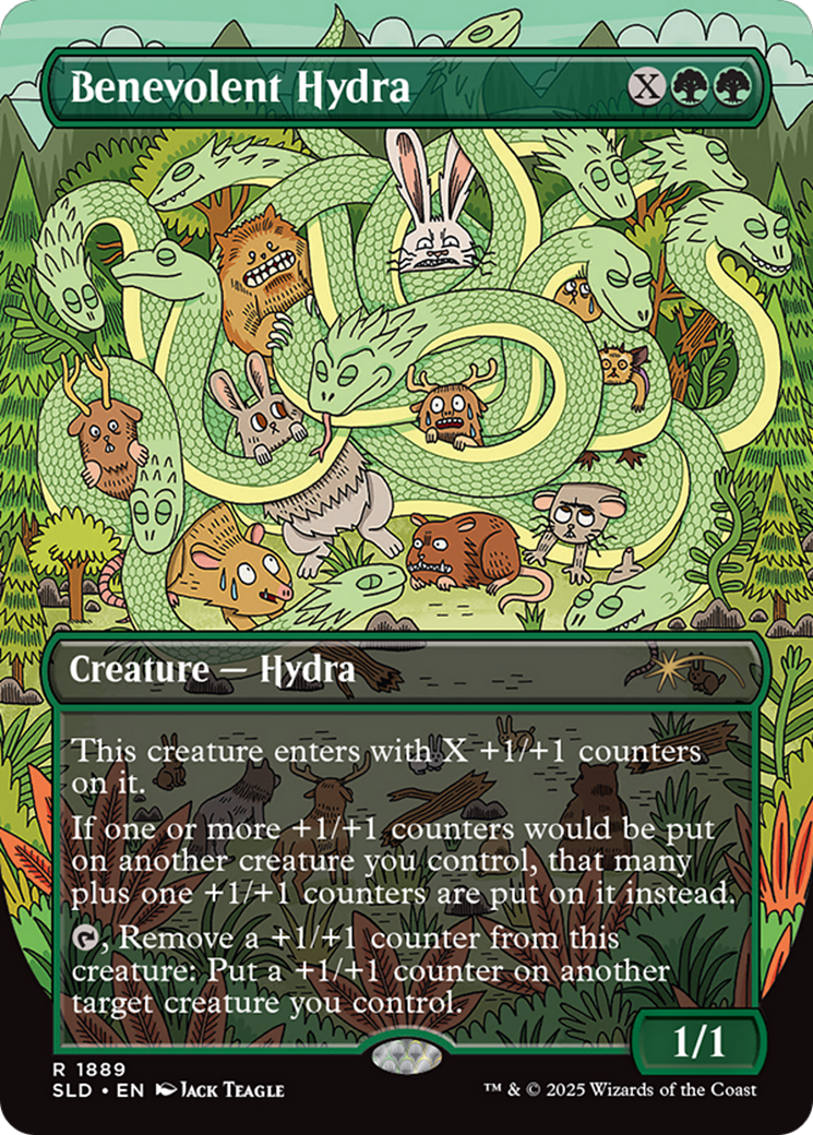 Benevolent Hydra (Rainbow Foil) (SLD-1889)  Foil - Secret Lair Drop (Borderless)