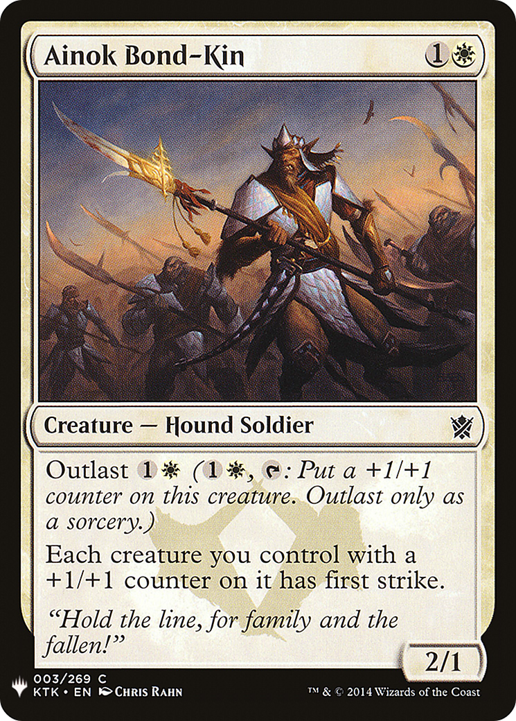 Ainok Bond-Kin (LIST-KTK-3)  - The List