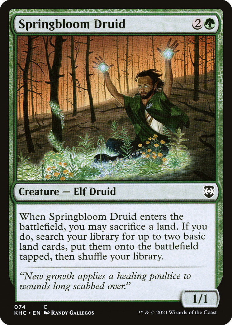Springbloom Druid (KHC-074)  - Kaldheim Commander