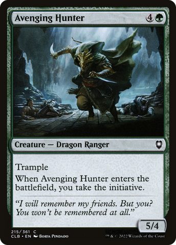 Avenging Hunter (CLB-215)  Foil - Commander Legends: Battle for Baldur's Gate