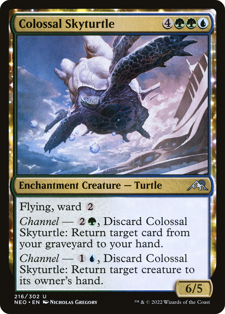 Colossal Skyturtle (NEO-216)  - Kamigawa: Neon Dynasty: (enchantment)