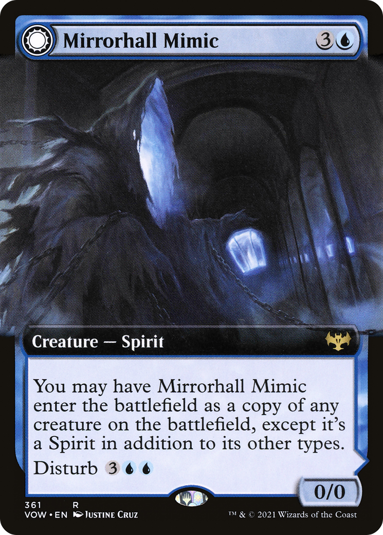 Mirrorhall Mimic (Extended Art) (VOW-361)  Foil - Innistrad: Crimson Vow: (Extended Art, Double Faced Transform)