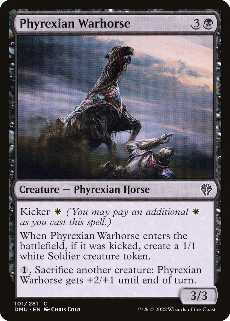 Phyrexian Warhorse (DMU-101)  Foil - Dominaria United