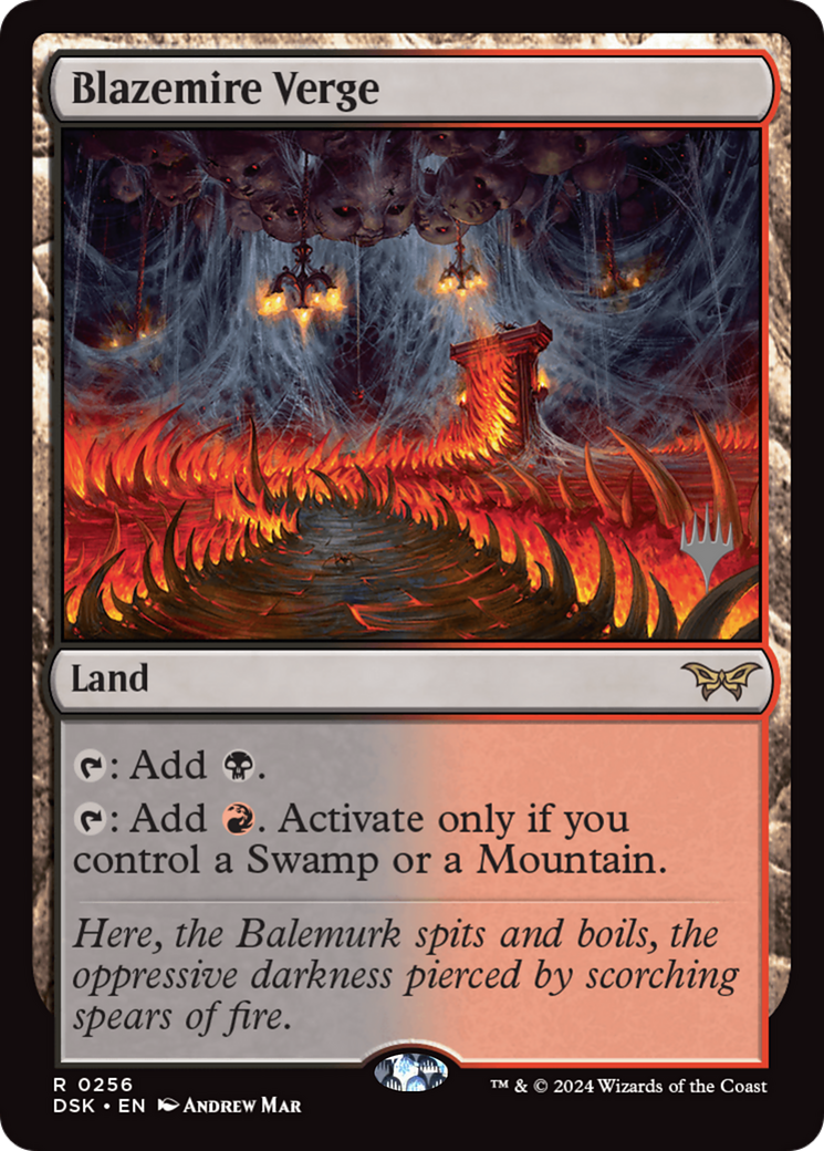 Blazemire Verge (PPDSK-256)  Foil - Duskmourn: House of Horror Promos