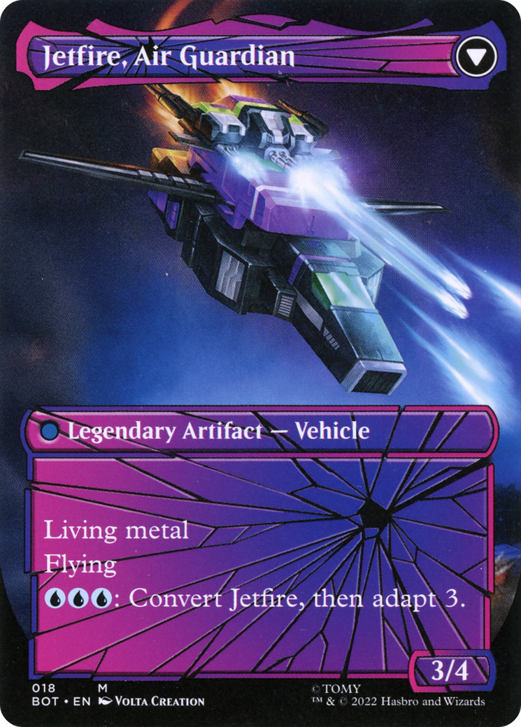 Jetfire, Ingenious Scientist (Shattered Glass) (BOT-018) - Transformers: (convertdfc, shatteredglass) (Borderless) Foil