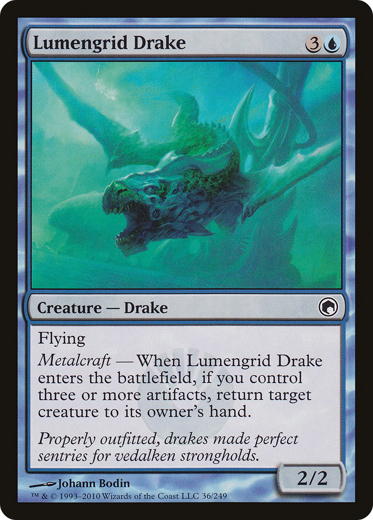 Lumengrid Drake (SOM-036)  Foil - Scars of Mirrodin