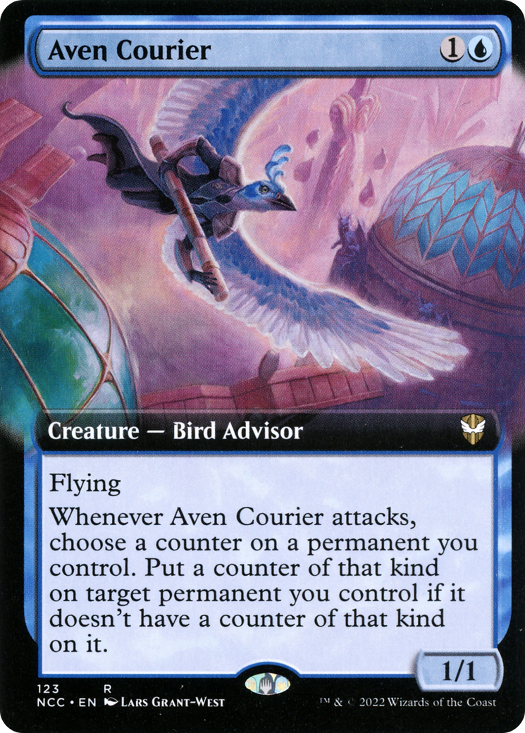 Aven Courier (Extended Art) (NCC-123)  - New Capenna Commander: (Extended Art)