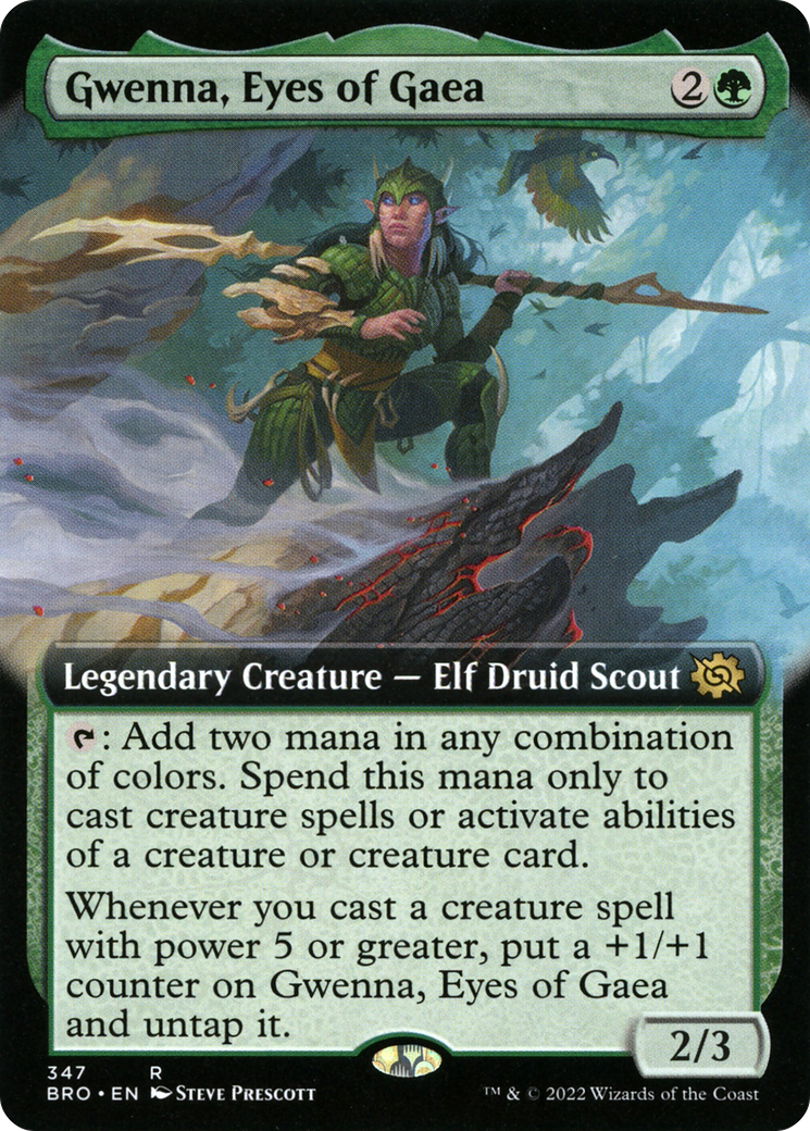 Gwenna, Eyes of Gaea (Extended Art) (BRO-347)  - The Brothers' War: (Extended Art)