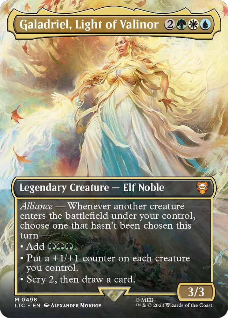Galadriel, Light of Valinor (Borderless) (LTC-498)  Foil - Tales of Middle-earth Commander