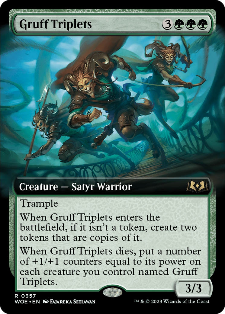 Gruff Triplets (Extended Art) (WOE-357)  Foil - Wilds of Eldraine: (Extended Art)
