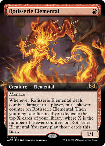 Rotisserie Elemental (Extended Art) (WOE-352)  Foil - Wilds of Eldraine: (Extended Art)