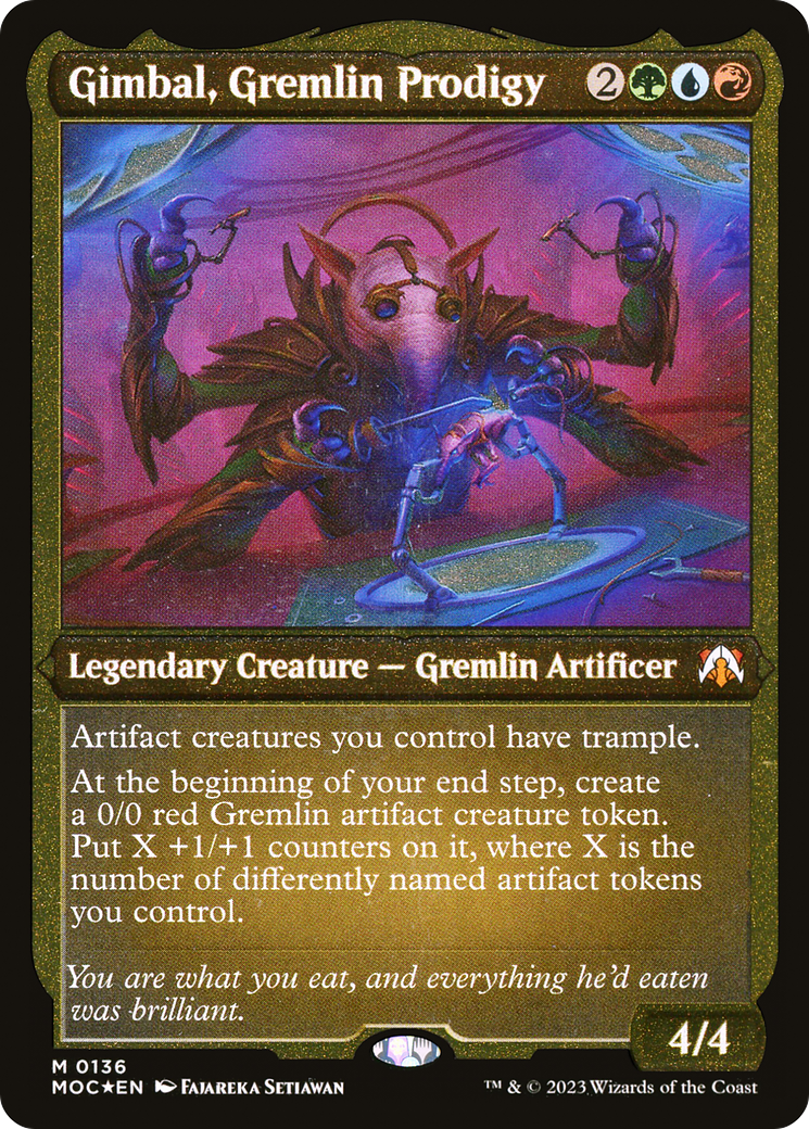 Gimbal, Gremlin Prodigy (MOC-136)  Etched Foil - March of the Machine Commander