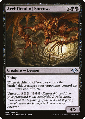Archfiend of Sorrows (MH2-074)  Foil - Modern Horizons 2