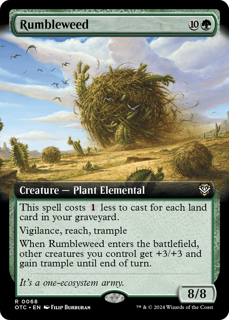 Rumbleweed (Extended Art) (OTC-068)  - Outlaws of Thunder Junction Commander: (Extended Art)
