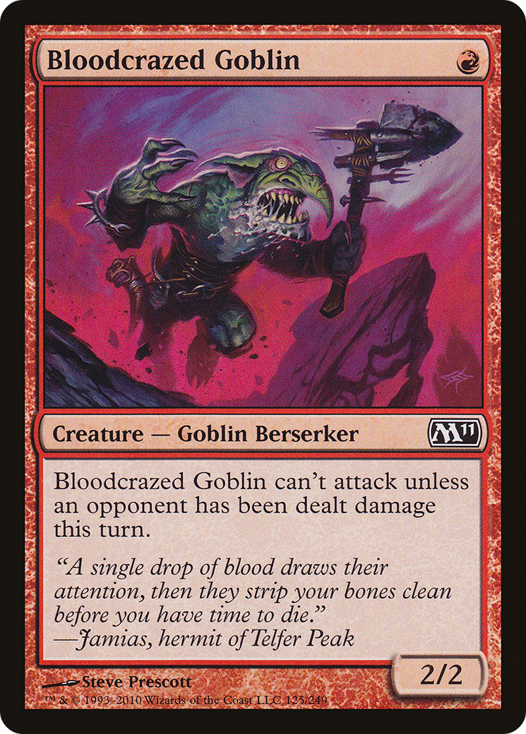 Bloodcrazed Goblin (M11-125)  Foil - Magic 2011