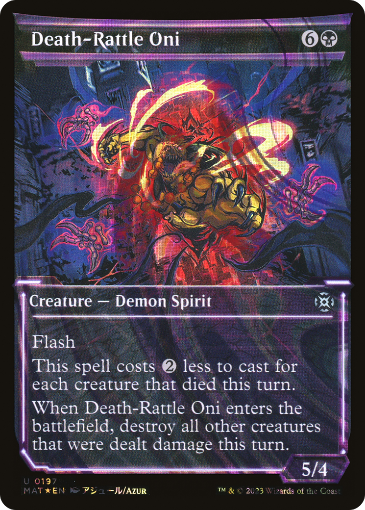 Death-Rattle Oni (Halo Foil) (MAT-197)  Foil - March of the Machine: The Aftermath: (Showcase)
