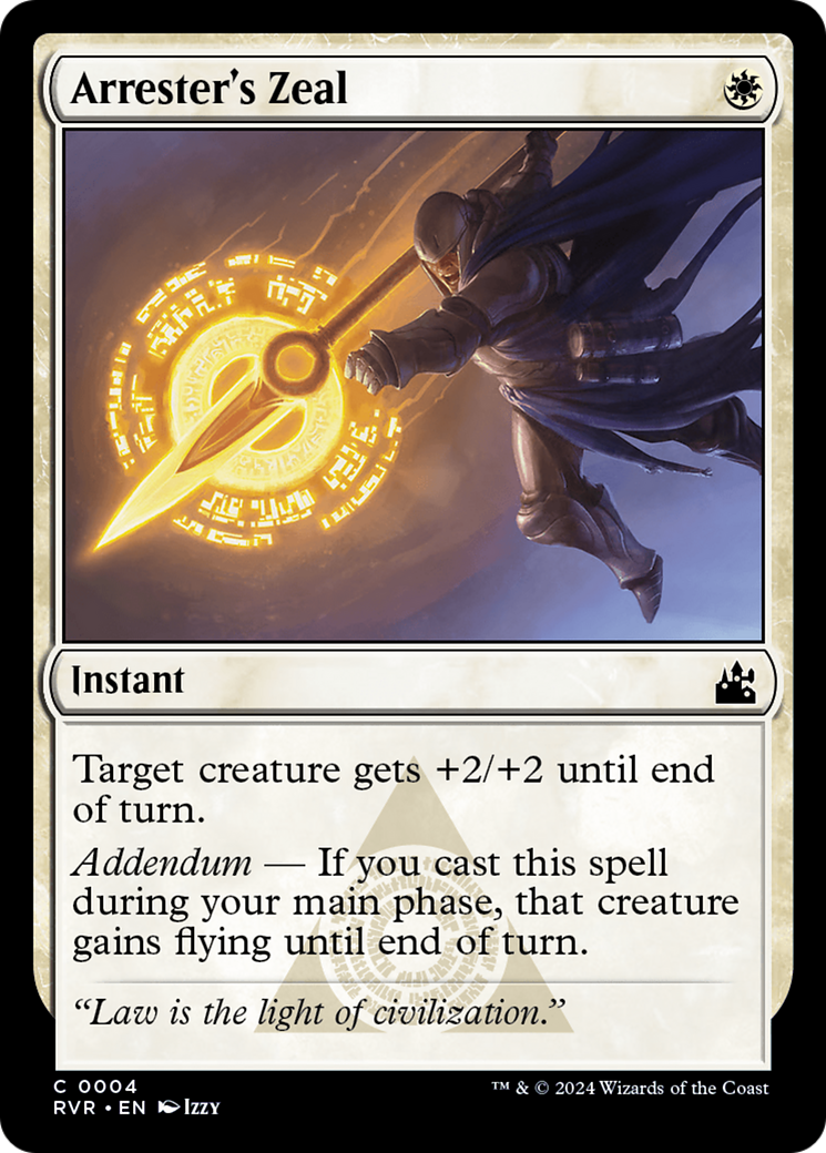 Arrester's Zeal (RVR-004)  Foil - Ravnica Remastered