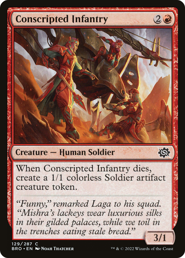 Conscripted Infantry (BRO-129)  Foil - The Brothers' War