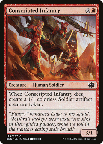 Conscripted Infantry (BRO-129)  Foil - The Brothers' War