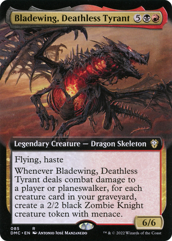 Bladewing, Deathless Tyrant (Extended Art) (DMC-085)  - Dominaria United Commander: (Extended Art)