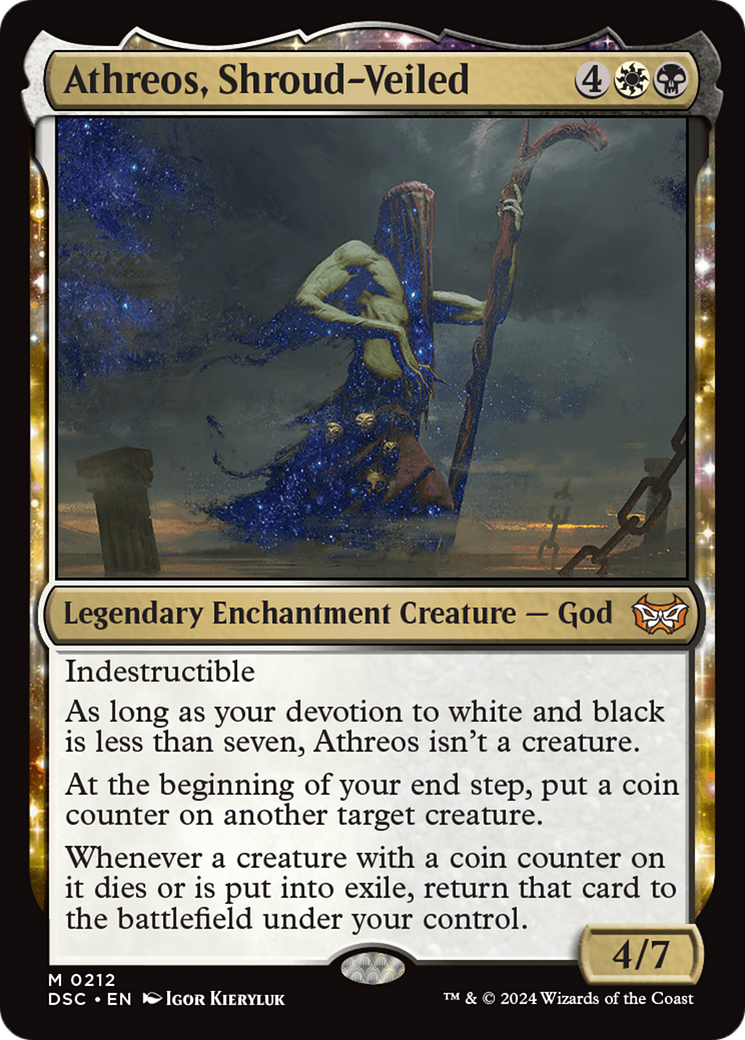 Athreos, Shroud-Veiled (DSC-212)  - Duskmourn: House of Horror Commander: (enchantment)