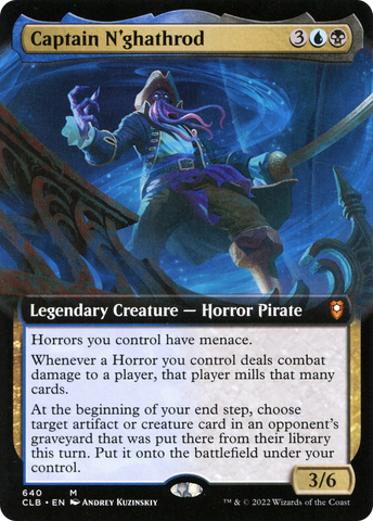Captain N'ghathrod (Extended Art) (CLB-640)  Foil - Commander Legends: Battle for Baldur's Gate: (Extended Art)
