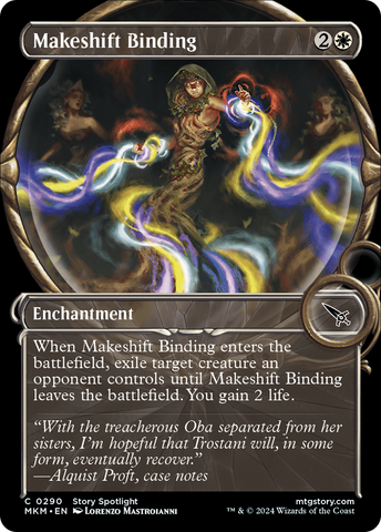 Makeshift Binding (Showcase) (MKM-290)  Foil - Murders at Karlov Manor: (Showcase)