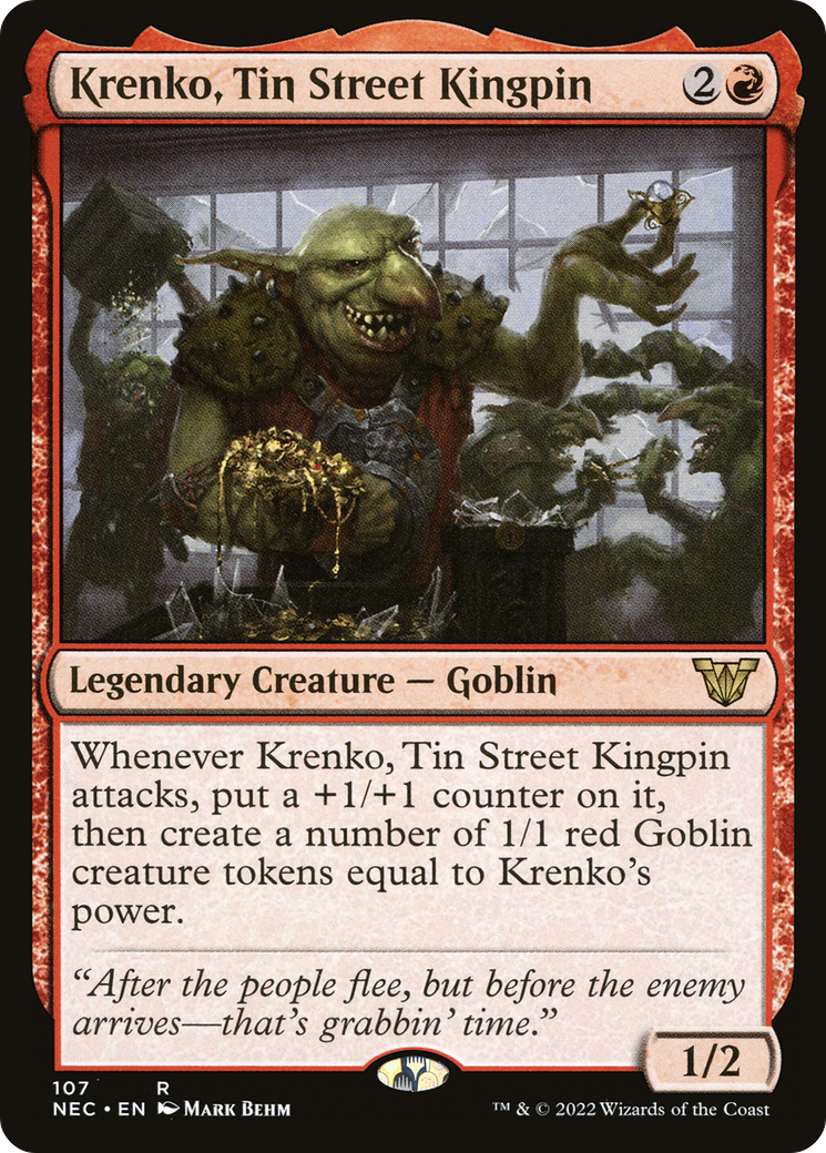 Krenko, Tin Street Kingpin (NEC-107)  - Neon Dynasty Commander